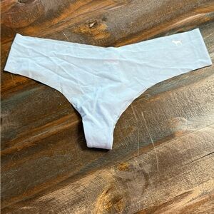 Victoria’s Secret PINK Pale Blue Seamless Thong Panty Size L  NWT